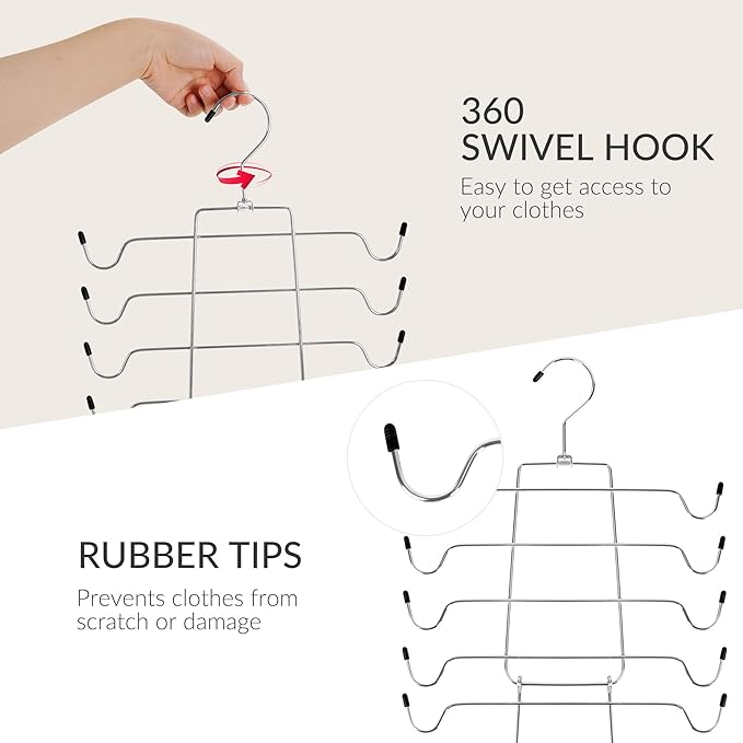 ZEDODIER 6 Pack Tank Top Hanger Space Saving, Bra Hangers for Closet Organizer, Hanging Bra Organizer Tank Tops Holder with 4
