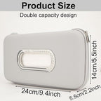 Car Tissue Holder, Sun Visor Napkin Holder, Car Visor Tissue Holder, Luxury PU Leather Backseat Tissue Case Holder (Grey)