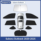 8PCS Car Window Shades for Subaru Outback 2020-2025, Window Covers for Outback Windshield Side Rear Windows, Full Set Privacy Protection Car Sunshade Accessories with UV Blocking for Camping Napping