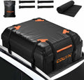 Car Roof Bag Rooftop Cargo Carrier Bag Waterproof 15 Cubic feet,Roof Rack for car Includes Anti-Slip Mat, 4 Door Hooks, Waterproof Zipper Buckle for All Cars with/Without Rack
