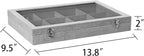 Frebeauty Velvet Jewelry Tray,12 Grid Jewelry Organizer with Clear Lid,Bracelets Holder,Jewelry Display Case with Clasp,Drawe