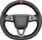 MEWANT DIY Stitching Steering Wheel Cover Wrap for Tesla Model 3 Highland 2023-2025/Model Y 2025 Highland for Tesla Model 3/Model Y Accessories