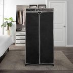 Simplify, Organizer, for Clothes and Accessories, Heavy Duty, Hanging Rod, Easy to Assemble in Black 36" Wide Portable Closet