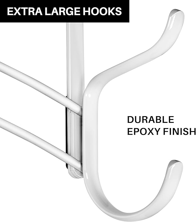 LYNK Professional® Home™ Over the Door Hooks - 10 Hook – Over the Door Coat Rack - Over the Door Hanger - Hanging Towels or C