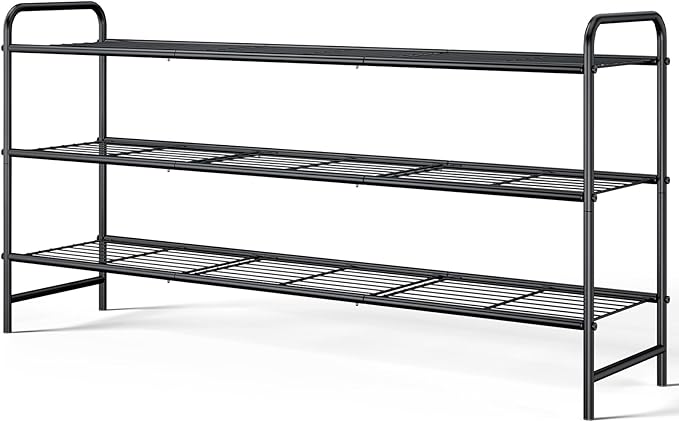 Kitsure Shoe Rack - Stainless Steel Shoe Organizer, Sturdy Shoe Rack for Closet and Front Door Entrance, Free Standing Shoe S