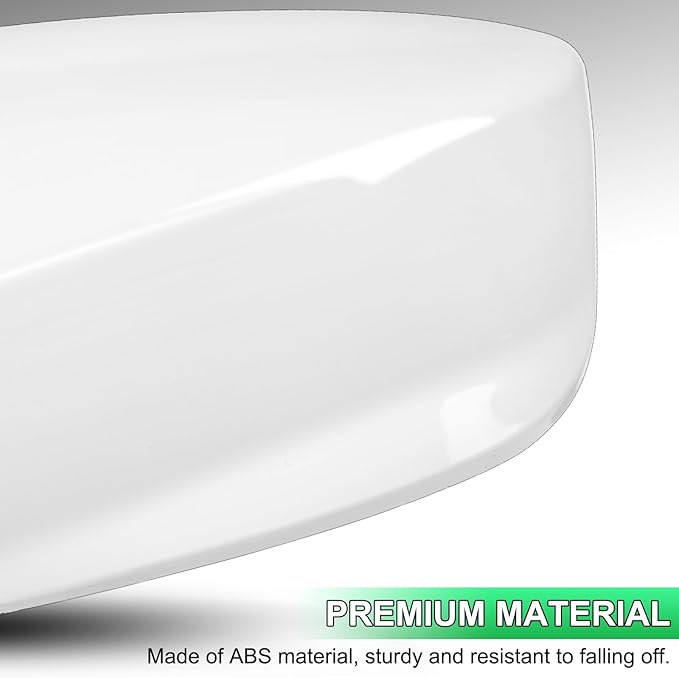 White Driver Side Mirror Cover Rear View Mirror Cap Compatible with 8th Gen Accord Sedan 2008 2009 2010 2011 2012