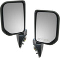 TRQ 2 Piece Driver and Passenger Side Mirror Assembly Set Electric Adjustment Non-Heated No Memory Black Compatible with 2007