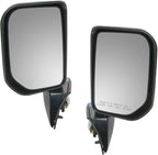 TRQ 2 Piece Driver and Passenger Side Mirror Assembly Set Electric Adjustment Non-Heated No Memory Black Compatible with 2007