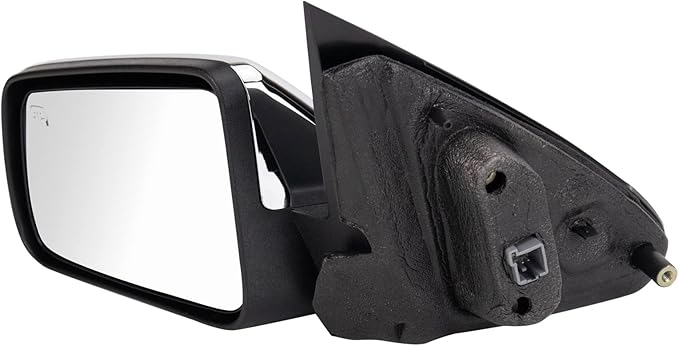 TRQ Driver & Passenger Side Power Heated Mirror Set Smooth Black Textured Compatible with 2008-2011 Ford Focus FO1320319 FO13