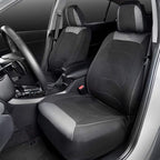 Motor Trend (2) Car Seat Covers for Front Seats with (2) Trimmable Car Floor Mats – Universal Fit Auto Accessories for Cars, 