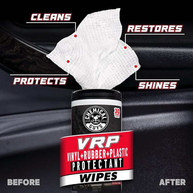 Chemical Guys Canister Wipes - VRP & Total Car Interior Cleaner & Protectant, Great for Cars, Trucks, SUVs, RVs, & More (60 C