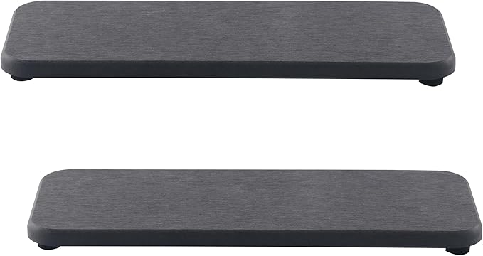 NiuYichee 2 Pcs Water Absorbing Stone Trays, Kitchen/Bathroom Sink Soap Dish, Diatomite Tray Used for Hand Soap & Cosmetic Bo