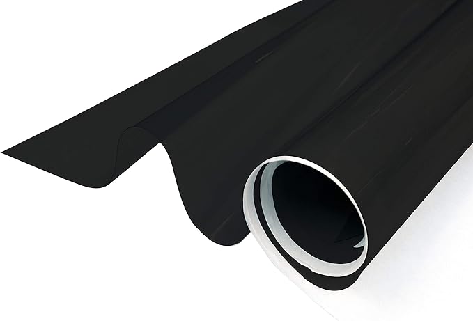 G Greenfilm Static Cling 5% Dark Window Tint for Residential and Automotive - DIY Non-Adhesive, UV Protection, Sun Blocking, Heat Control, Removable, Renter-Friendly Window Cling Film (48"x212")