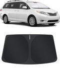 TINGLU Sun Shade for Toyota Sienna 2011-2020 Accessories Windshield Sun Shade Window Shade UV Rays Protection Sun Visor Cover with Steering Wheel Sunshade Storage Bag