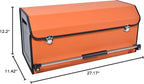 XCF Car Trunk Organizer for SUV, Collapsible Leather Car Storage Trunk Organizer with Lid and Sturdy Handle Car Trunk Leather