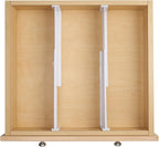 mDesign Expandable Dresser Drawer Divider with Foam Ends, Drawer Divider Locks in Place, Separators for Clothing and Accessor