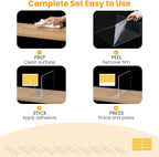 Shelf Dividers for Closet Organization – Acrylic Clear Sturdy Dividers to Keep Clothes, Sweaters & Purses Upright, Free-Stand