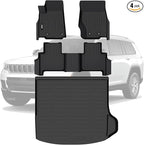 VIWIK Car Floor Mats & Cargo Mat Fits for Jeep Grand Cherokee 2024-2022 (NOT L), SUV Accessories Floor Liners for Jeep Grand Cherokee 2022 2023 2024, TPE Anti-Slip Car Mats