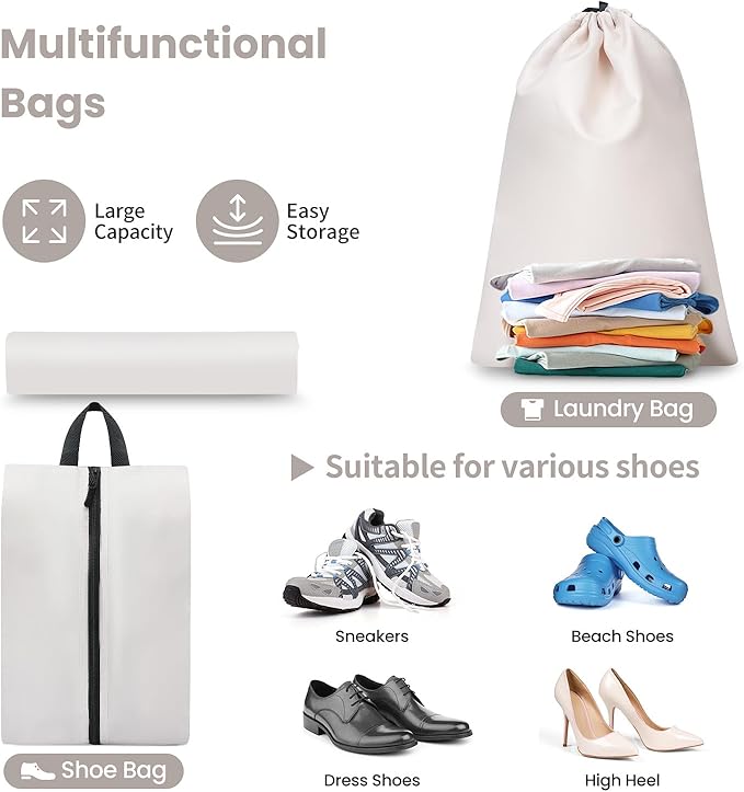 Mesh Packing Cubes for Travel, Durable Luggage Organizer with Sturdy Material and Double Zippers, Comprehensive Set for Trave
