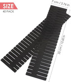 40Pcs Drawer Dividers, Adjustable Drawer Organizer for Socks, Underwear, Makeup, Can Help Tidy Kitchen, Bedroom, Dresser Blac