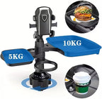 4 in 1 Car Table Tray，Mobile Phone Holder Car Cup Holder Tray ，360° Rotation Cup Holder Tray for Car，Compatible with Vehicles