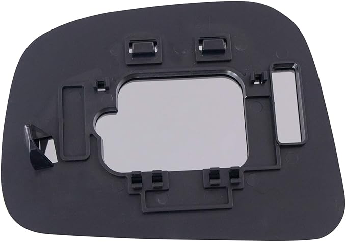 TRQ Passenger Side Mirror Glass with Backing Plate Clear Snap On Compatible with 2007-2012 Nissan Versa Sedan Hatchback NI132