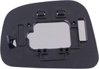 TRQ Passenger Side Mirror Glass with Backing Plate Clear Snap On Compatible with 2007-2012 Nissan Versa Sedan Hatchback NI132