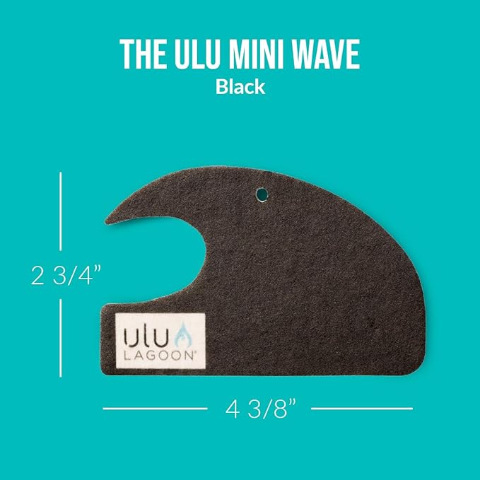 ulu Lagoon Hanging Car Air Freshener | Tropical Beach Coconut Surf Wax Scent Mini Wave | Long Lasting Car Freshener, Closet a