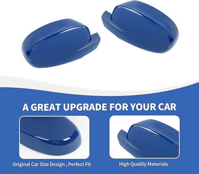 RAZPOY Rearview Mirror Cover Side Mirror Shell Trim Compatible with Chevy Silverado & Suburban & Tahoe & GMC-Yukon & GMC-Sierra & Cadillac Escalade 2007-2013, Blue