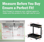 ARSTPEOE Under Sink Organizer - 2 Packs Multi-Purpose Pull-Out Storage Organizers, Slide out Pull out Metal Cabinet Organizer