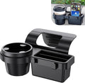 Car Window Storage Organizer, 4-in-1 Car Window Water Cup Holder/Phone Mount, Clip-on Car Door Hanging Box with Hooks, Universal for Most Cars (Black #B)