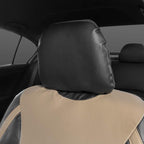 Motor Trend Beige Faux Leather Car Covers for Front Seats – Premium Automotive Bucket Seat Covers, Made for Vehicles with Rem
