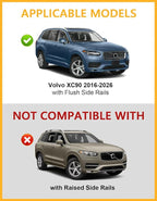 Tuyoung Roof Rack Cross Bars Compatible with Volvo XC90 XC-90 2016-2026, 220lbs Lockable Heavy Duty Aluminum Roof Rails Crossbars Cargo Bars Canoe Snowboard Rooftop Black Carrier Luggage