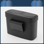Car Trash Can Car Door 6.3" Length 2.8" Width 4.7" Height Auto Trash Bin Plastic Black Hanging