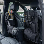 GMQ Car Seat Organizer,Multifunctional Tactical Car Seat Back Storage Pocket with Molle Pouch,Universal Fits for SUV,F150,Car Truck for Road Trips (1, Black)