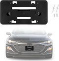 Front Bumper License Plate Frame Bracket Compatible with Chevy Malibu 2019-2024, Black License Frame Holder Mounting Kit, Rep