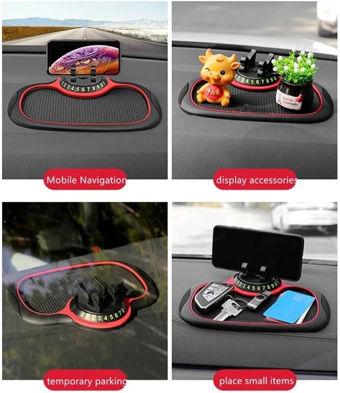 Multifunction Car Anti-Slip Mat Auto Phone Holder, Car Phone Mount Silicone Car Pad Mat, Universal Multifunction Car Dashboar