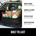 GORILLA GRIP Large Capacity Sturdy Trunk Storage Organizer, Slip and Water Resistant Collapsible Organization Container for