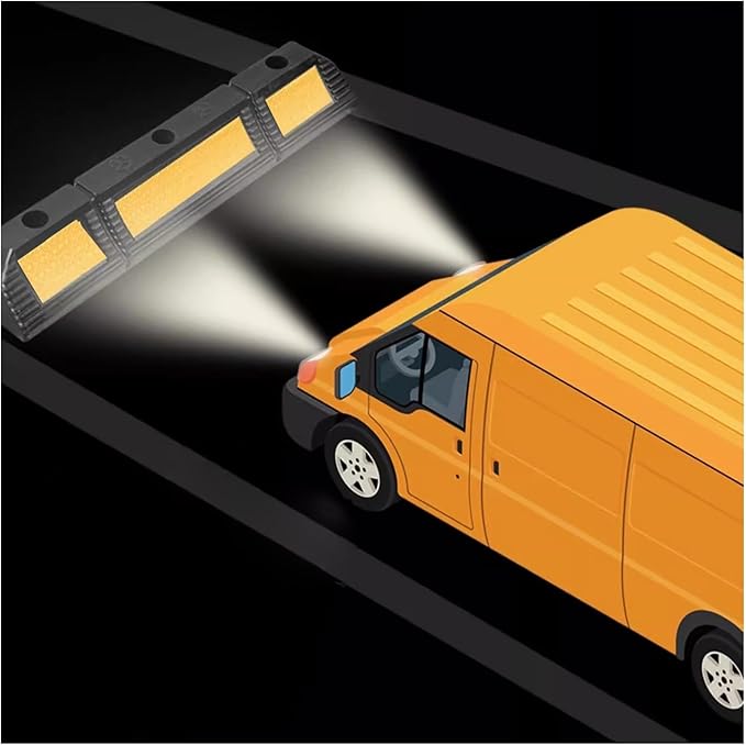 Parking Stopper for Garage, Garage Parking Aid, Parking Aid Rubber Curb Wheel Stopper, for Various Garages and Parking Lots