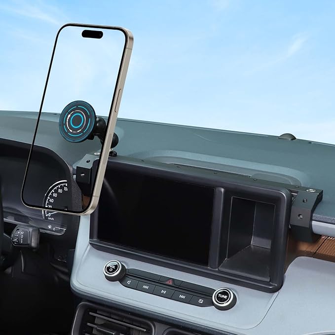 Aunginsy Dashboard Magnetic Phone Holder Compatible with Ford Maverick 2022-2024, Car 8-inch Navigation Screen Upper Panel Fixed Clip Mobile Phone Mount for Most Cell Smartphone Bracket Accessories