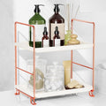 FSyueyun 2-Tier Bathroom Countertop Organizer, Tool-Less Installation Premium Plastics Makeup Shelf Organizer Perfume Skincar