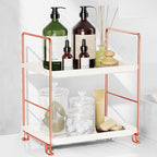 FSyueyun 2-Tier Bathroom Countertop Organizer, Tool-Less Installation Premium Plastics Makeup Shelf Organizer Perfume Skincar