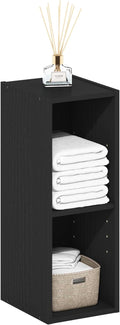 Furinno Fulda Book Shelf, 2-Tier Narrow Bookshelf, Bookcase with 8-in Width Storage Shelf, 9.3 x 7.9 x 21.2, for Living Room,