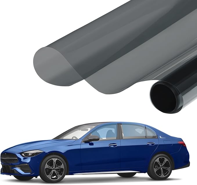 Nano Ceramic Window Tint Film for Cars, 1.8Mil Thickness, DIY Installation, UVR 99% Heat& UV Block and Scratch Resistant, Privacy Protection or Professional Application