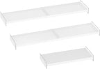 Expandable Closet Tension Shelves, 3 Packs Metal Storage Racks Organizer,DIY Perforated Dividers Separators for Cabinet Wardr