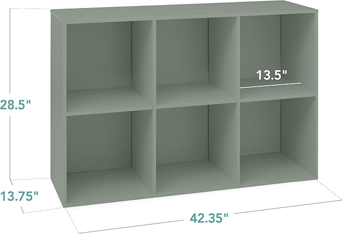 Best Choice Products Kids Bookcase 6-Cube Storage Organizer, 13.5in Shelf Opening, Bookshelf, Toy Storage, Customizable w/ 3 