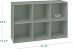 Best Choice Products Kids Bookcase 6-Cube Storage Organizer, 13.5in Shelf Opening, Bookshelf, Toy Storage, Customizable w/ 3 