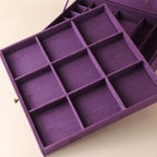 Women Jewelry Box Lockable 3 Layers Large Jewelry Organizer Storage Case for Earrings Necklaces Rings Bracelets,Green Display