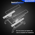 Universal Adjustable Seat Slider, Dual Locking Rails Brackets Kit Compatible with Bucket Seat