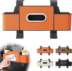 Car Back Seat Organizer, Multifunctional Car Seat Back Storage Box with 2 Cup Holders, Tissue Box for Hold Phones,Snacks, Drinks, Handbags (Orange)
